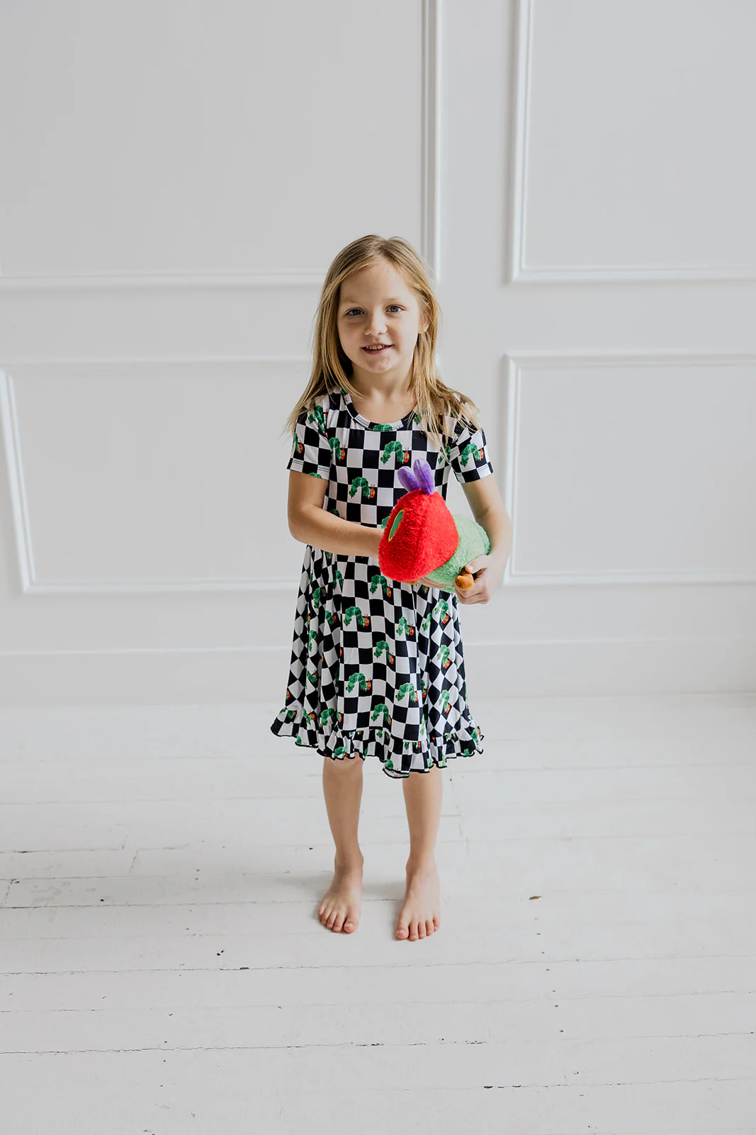 CATERPILLAR CHECK DREAM RUFFLE DRESS - Image 5