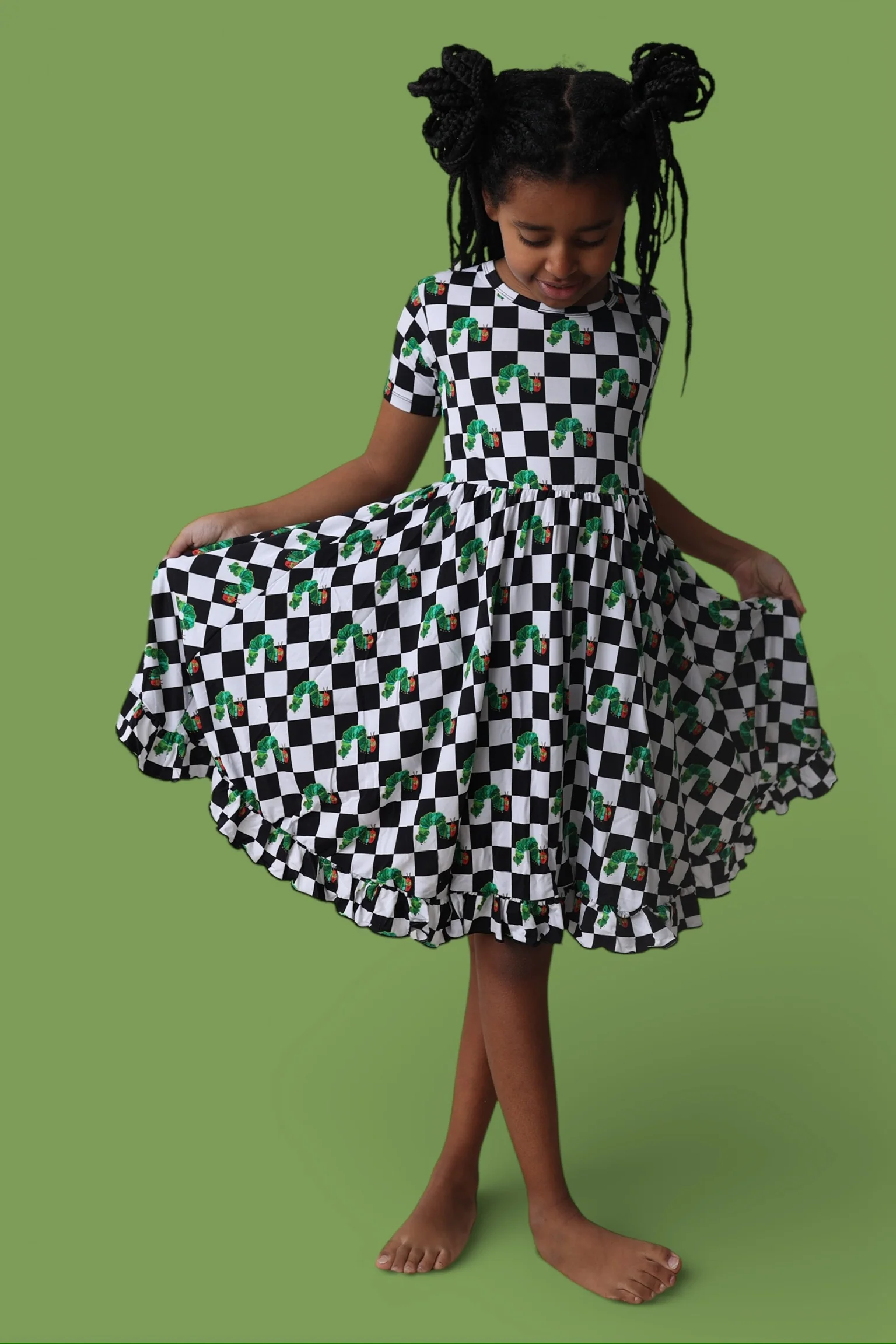 CATERPILLAR CHECK DREAM RUFFLE DRESS - Image 8