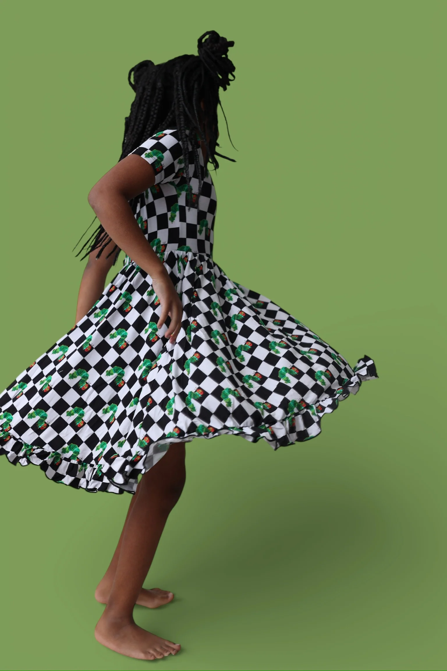 CATERPILLAR CHECK DREAM RUFFLE DRESS - Image 9