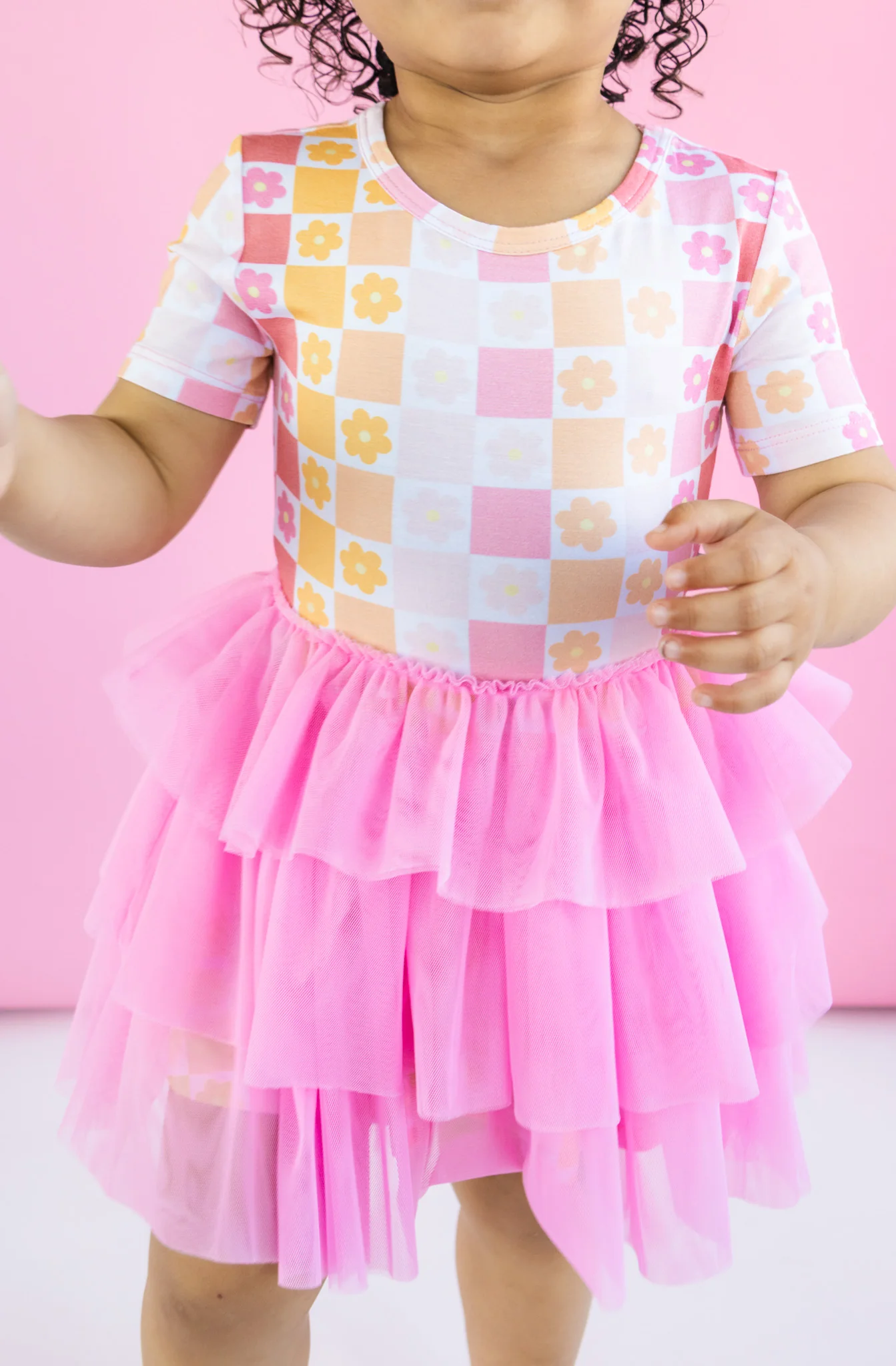SUMMER SUNSET CHECKERS DREAM TUTU DRESS - Image 5