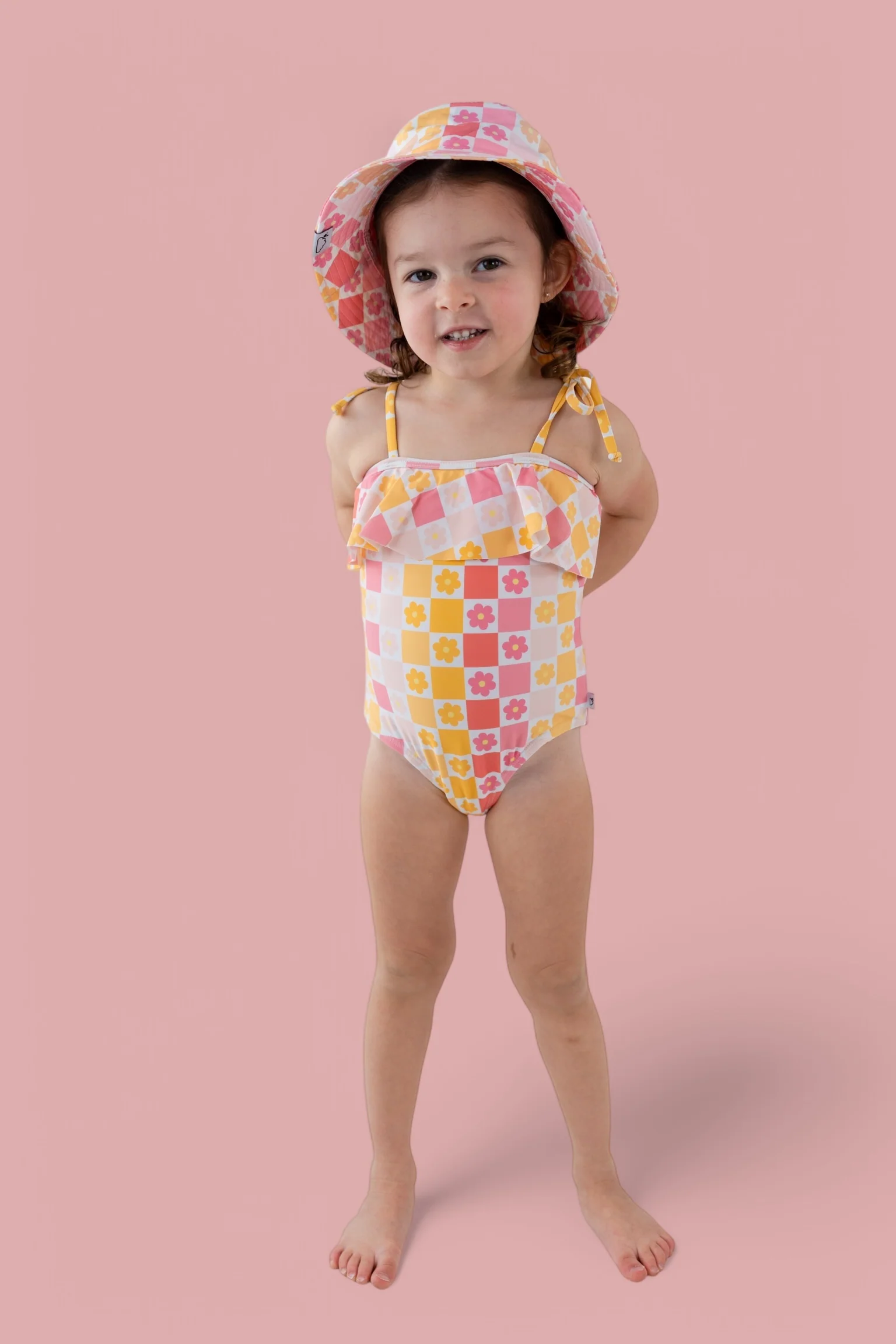 SUMMER SUNSET CHECKERS DREAM ONE PIECE SWIM SUIT - Image 11