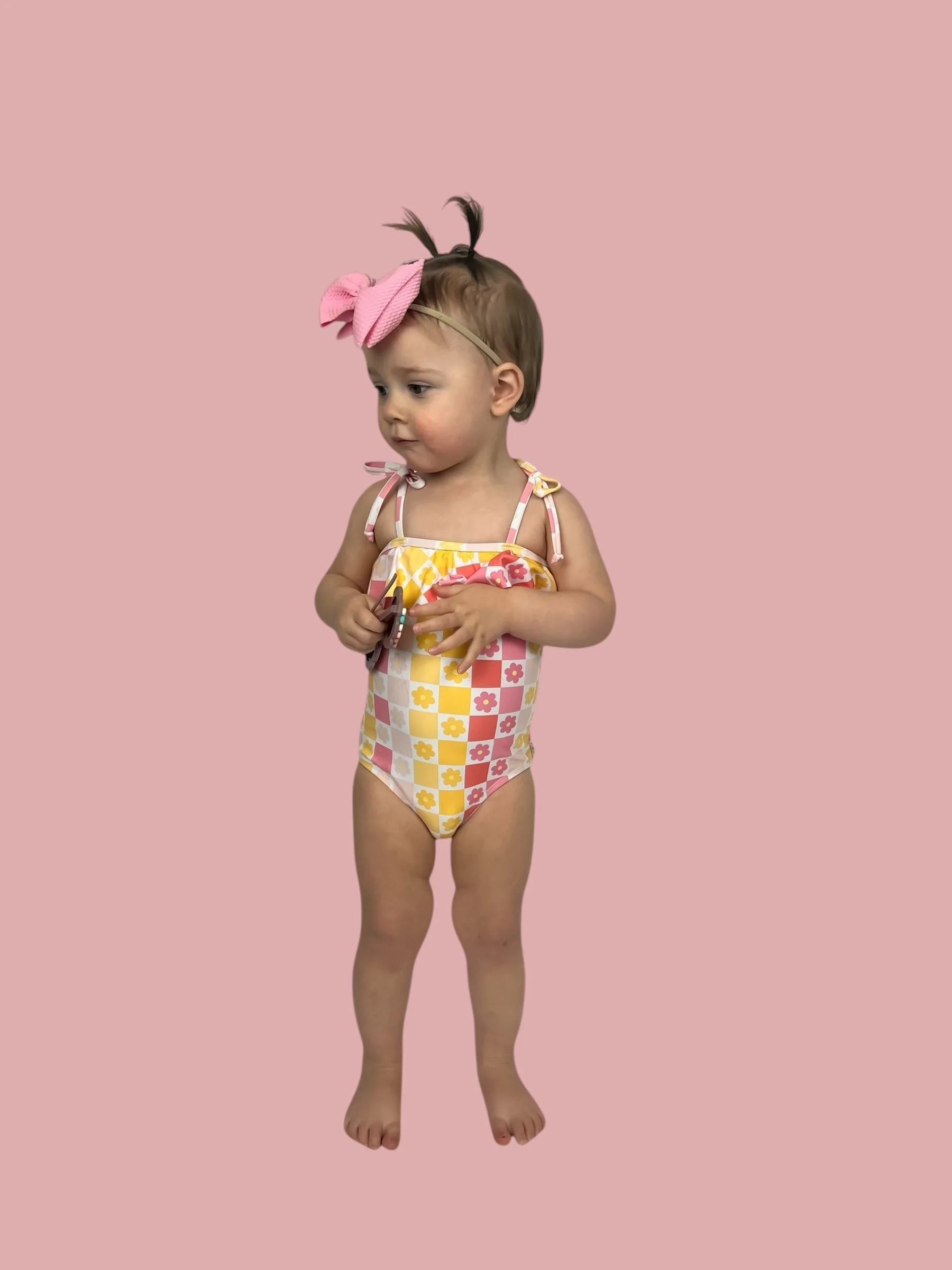 SUMMER SUNSET CHECKERS DREAM ONE PIECE SWIM SUIT - Image 22