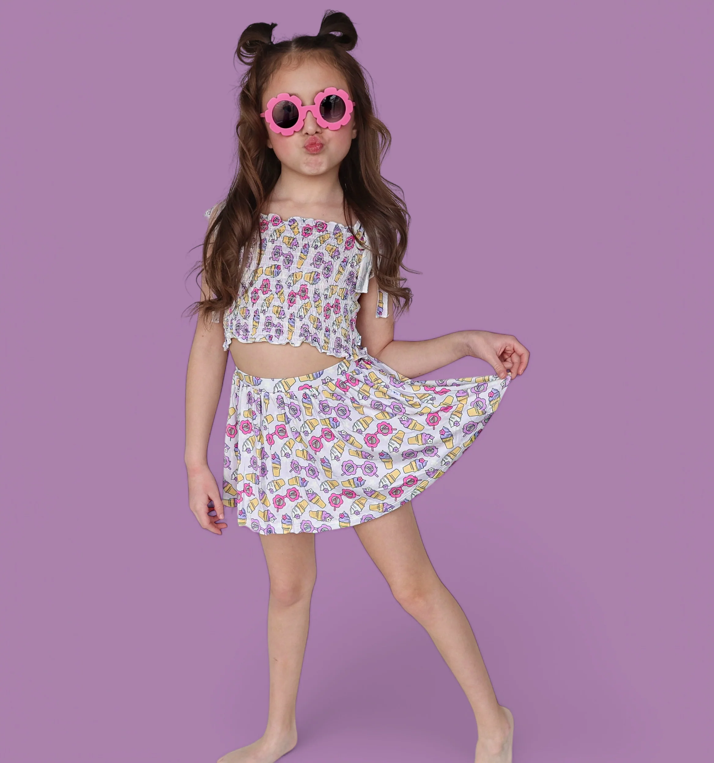 SWEET SUMMER DREAM SMOCKED SKORT SET