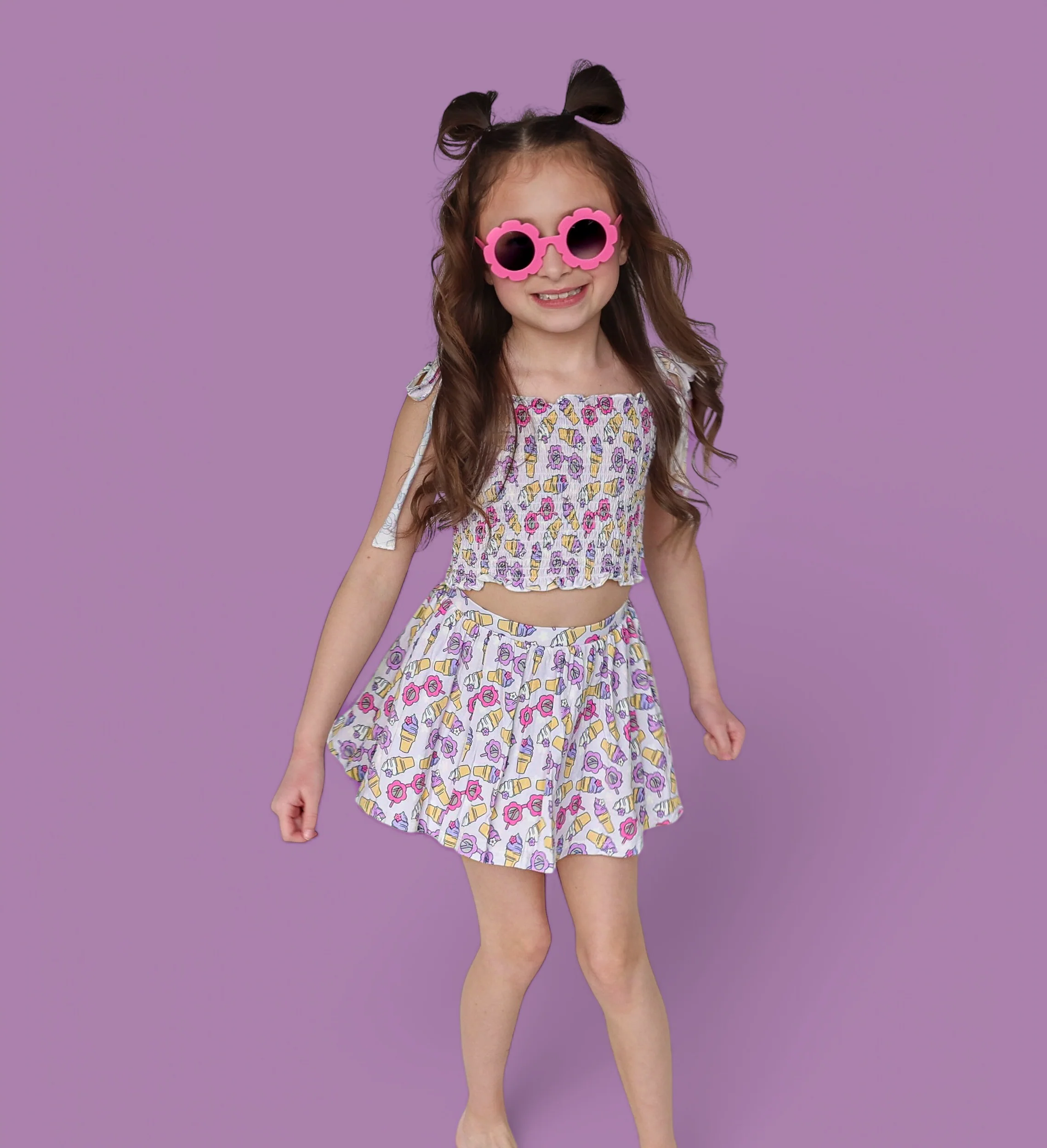 SWEET SUMMER DREAM SMOCKED SKORT SET - Image 4