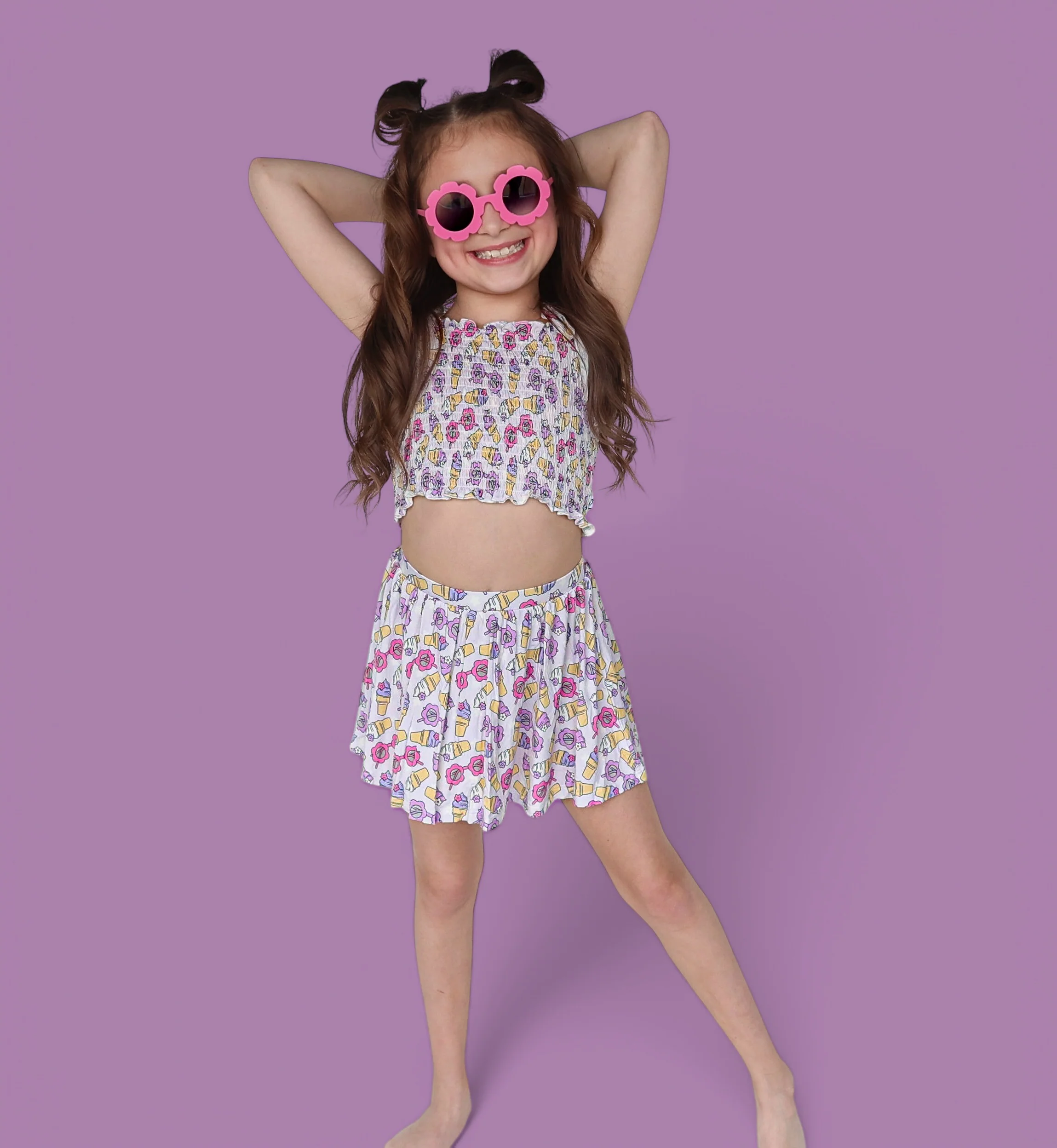 SWEET SUMMER DREAM SMOCKED SKORT SET - Image 5