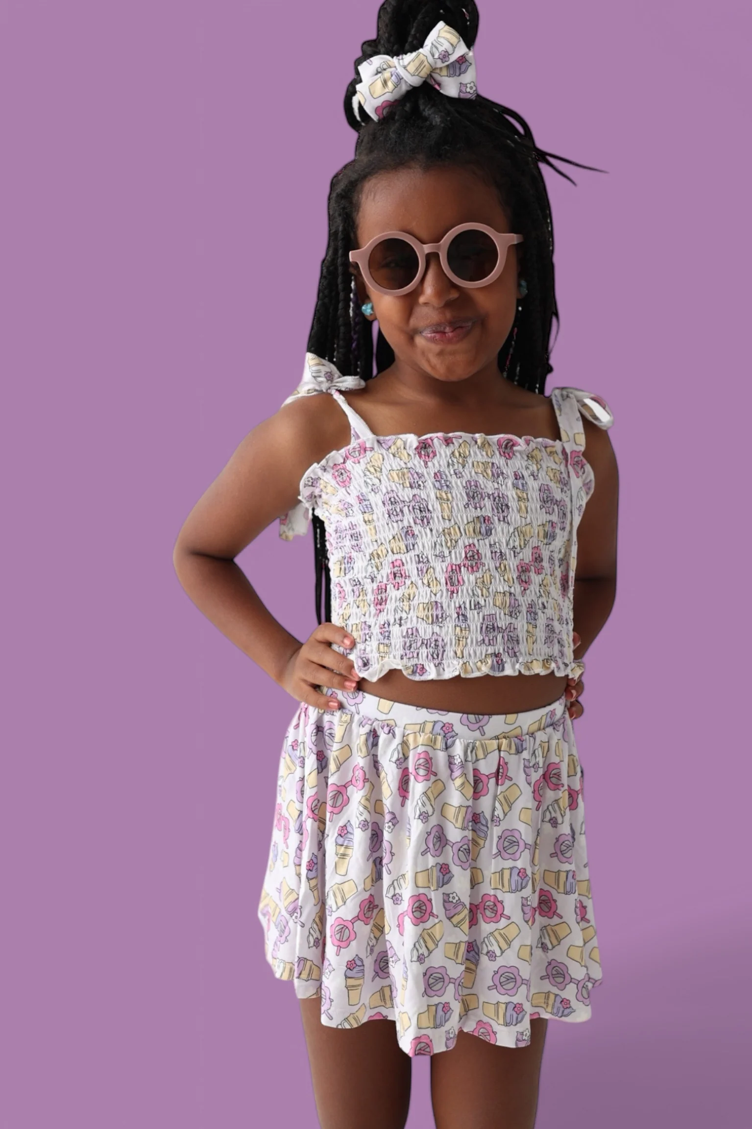 SWEET SUMMER DREAM SMOCKED SKORT SET - Image 9