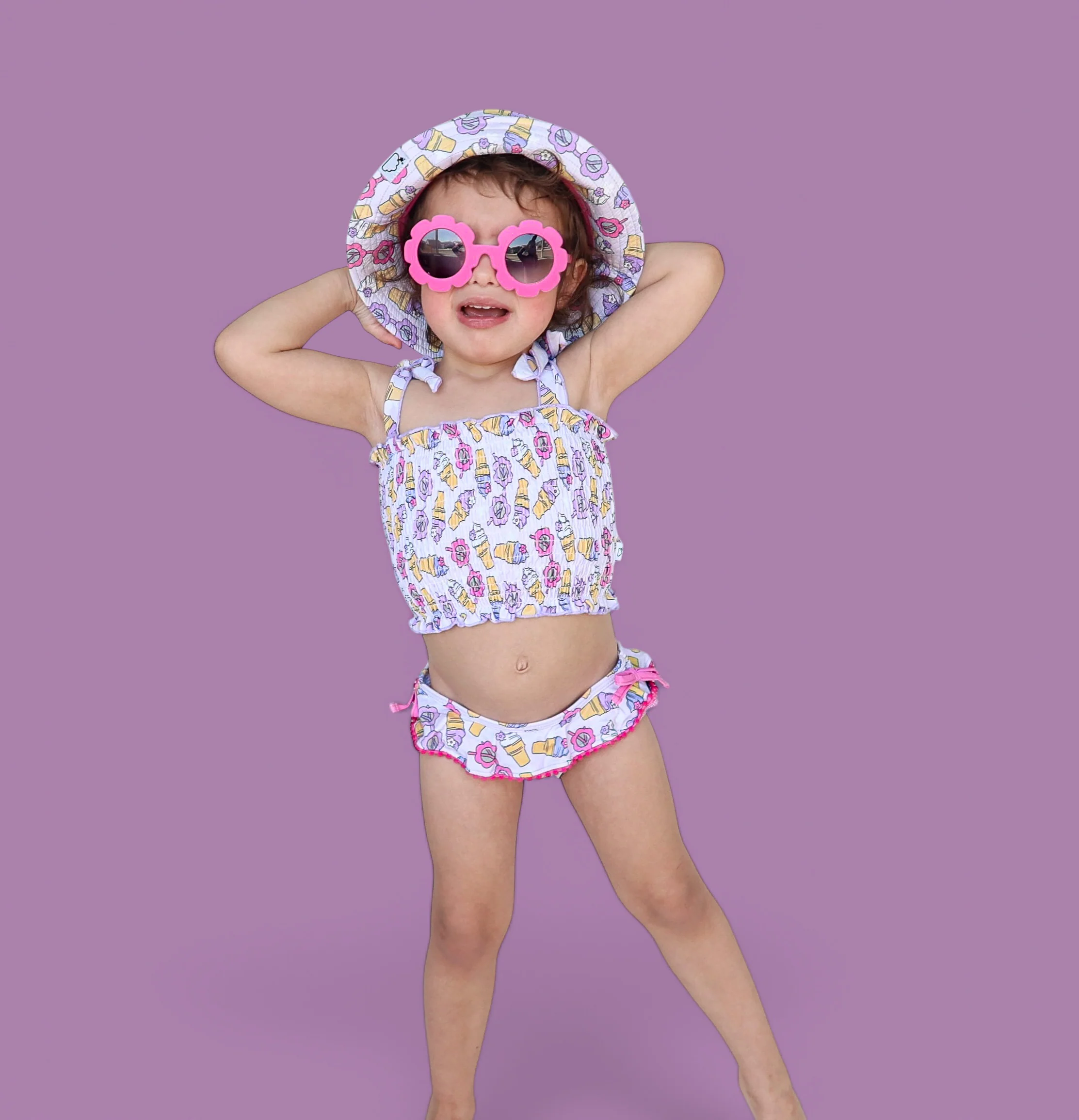 SWEET SUMMER DREAM SMOCKED TANKINI TWO PIECE SWIM SUIT - Image 6