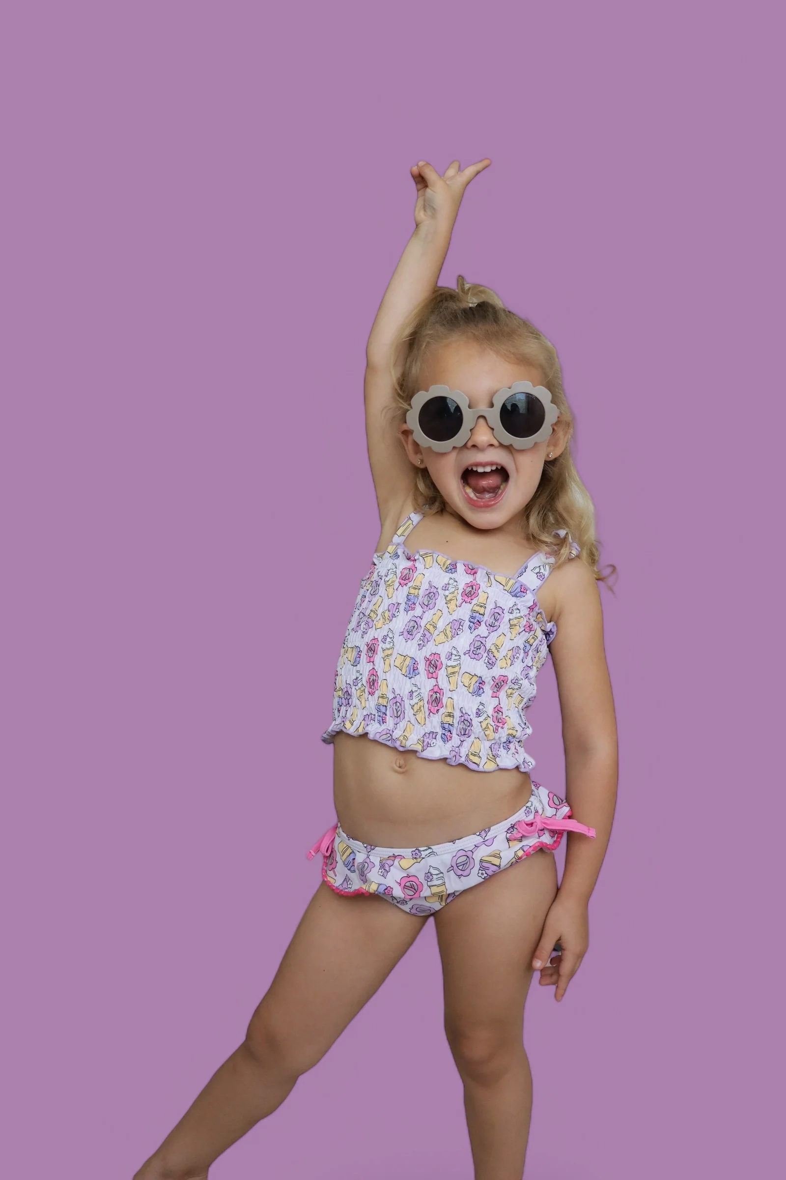 SWEET SUMMER DREAM SMOCKED TANKINI TWO PIECE SWIM SUIT - Image 8