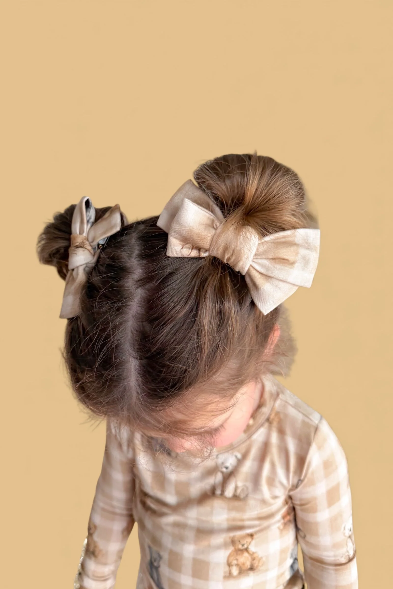 TEDDY CHECK DREAM BOW HAIR CLIPS - Image 4