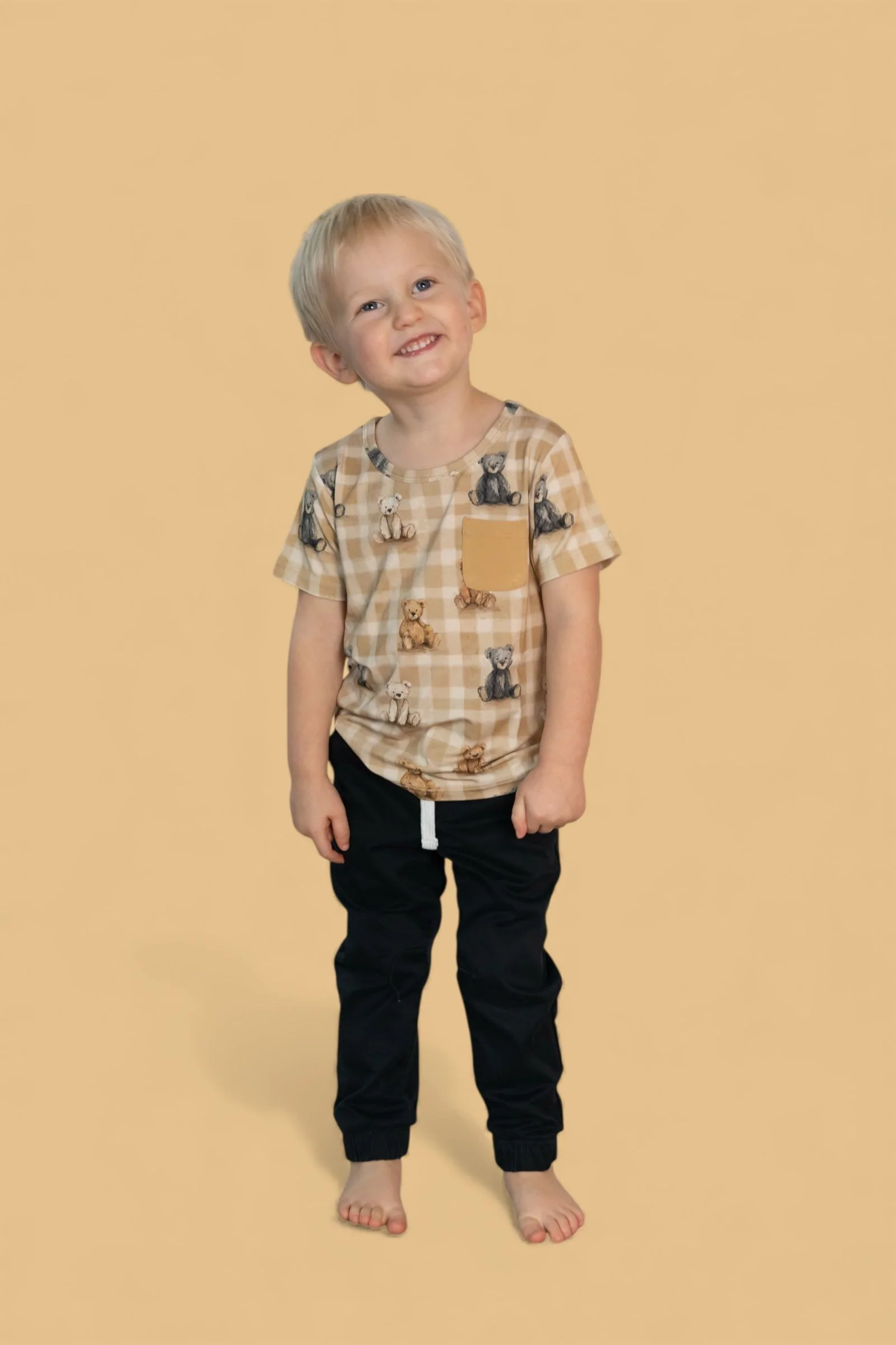 TEDDY CHECK DREAM POCKET TEE - Image 3