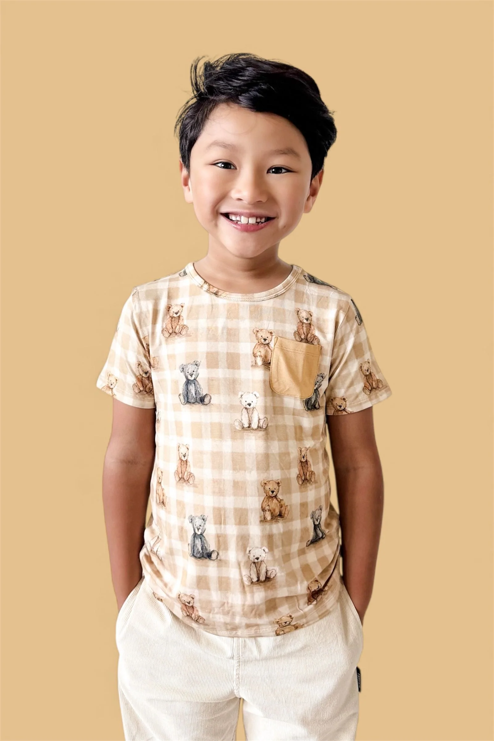 TEDDY CHECK DREAM POCKET TEE - Image 5