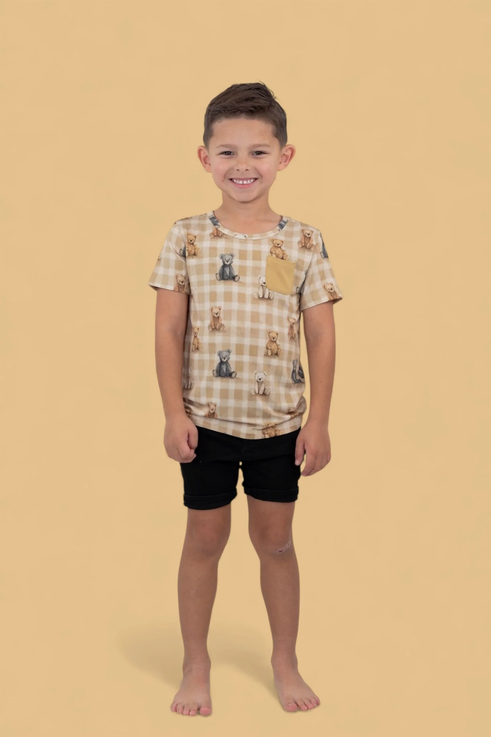 TEDDY CHECK DREAM POCKET TEE - Image 6