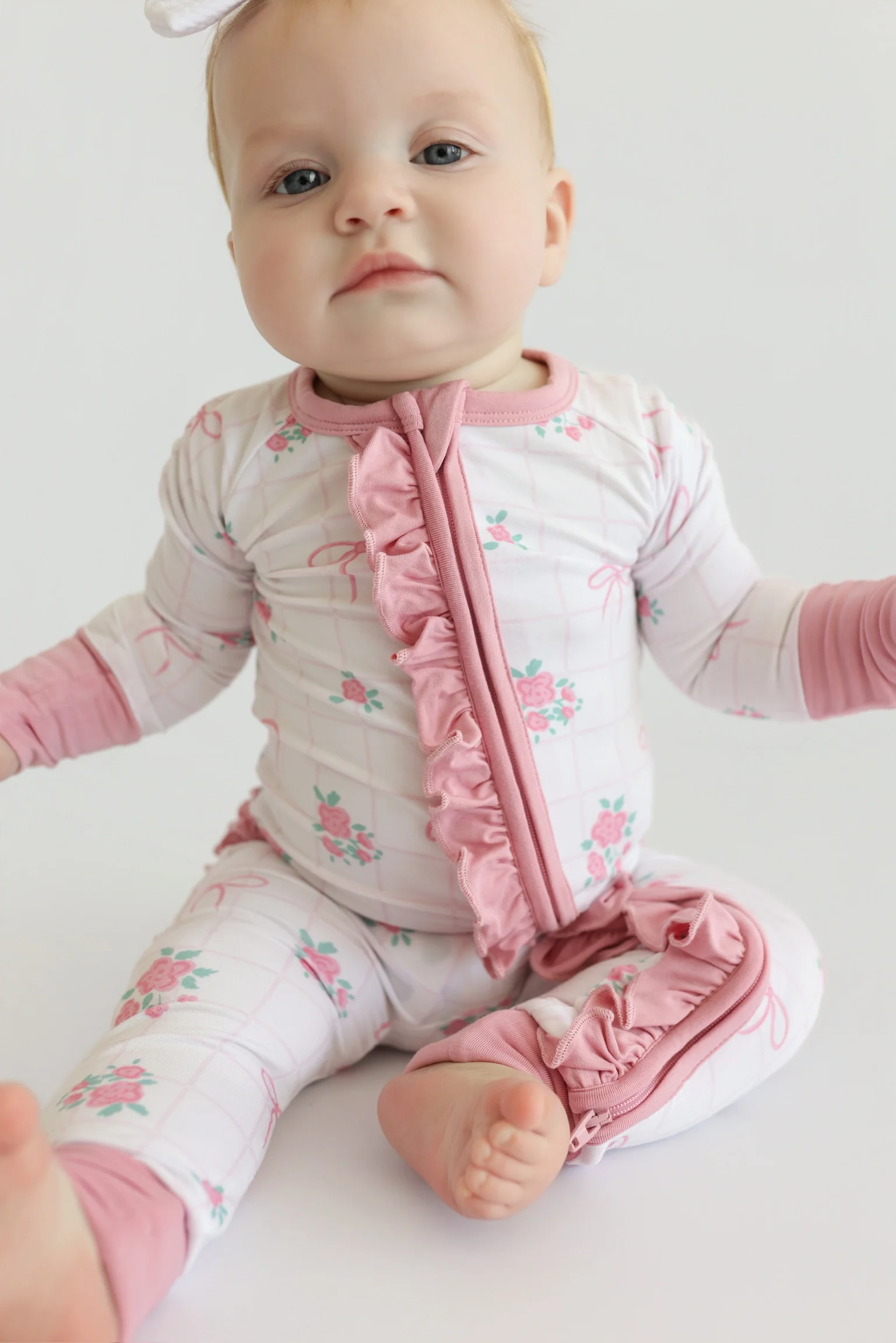 TIED WITH ROSES DREAM RUFFLE ROMPER - Image 4