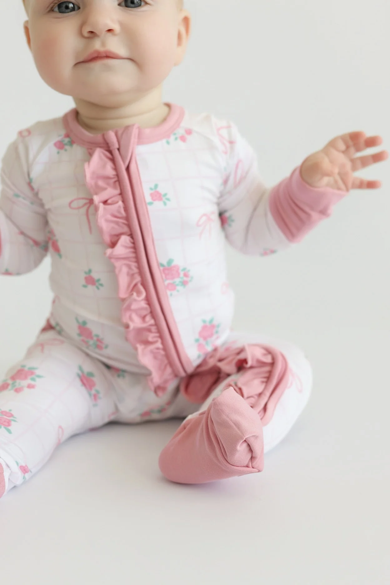 TIED WITH ROSES DREAM RUFFLE ROMPER - Image 6
