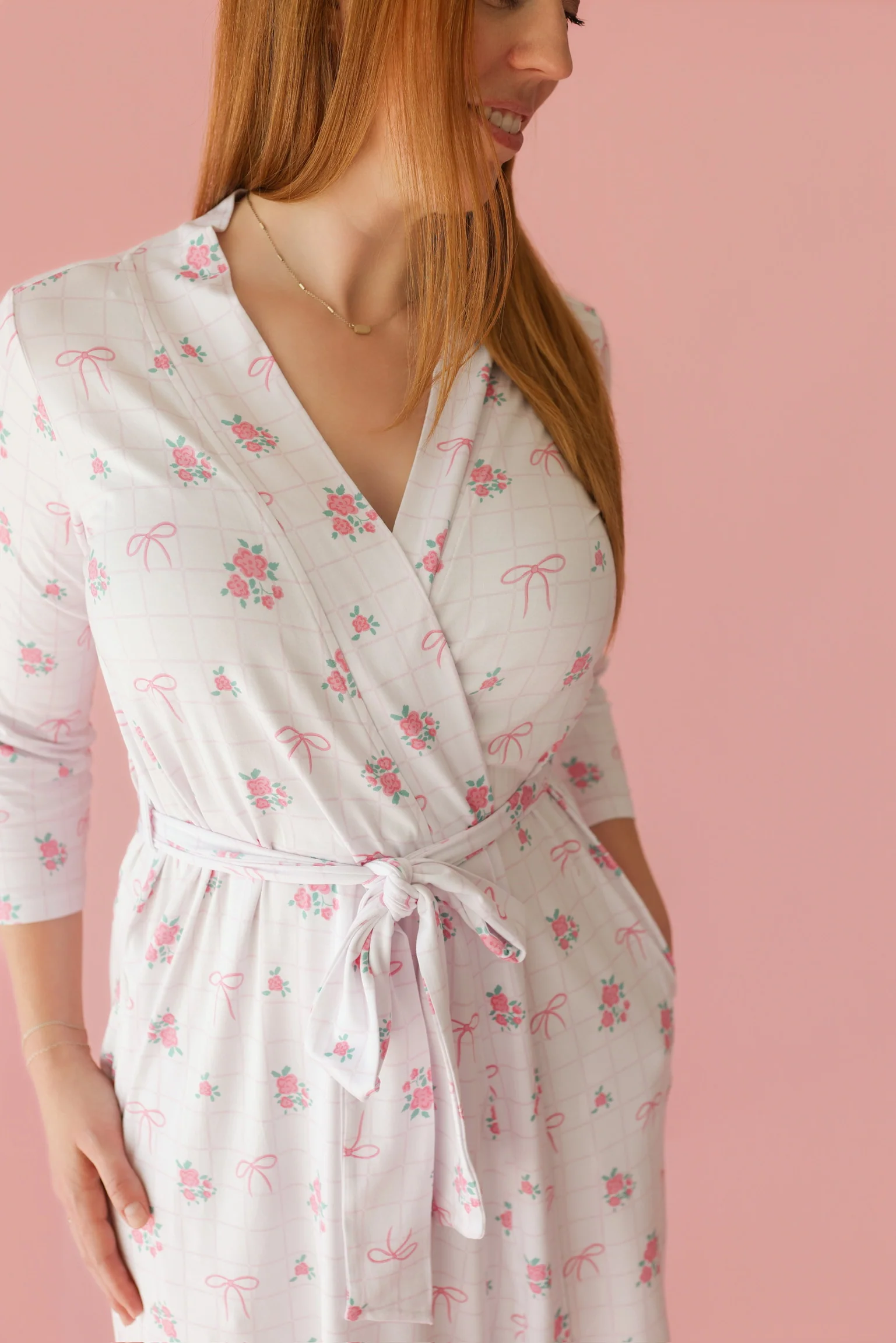 TIED WITH ROSES WOMEN'S DREAM ROBE - Image 5