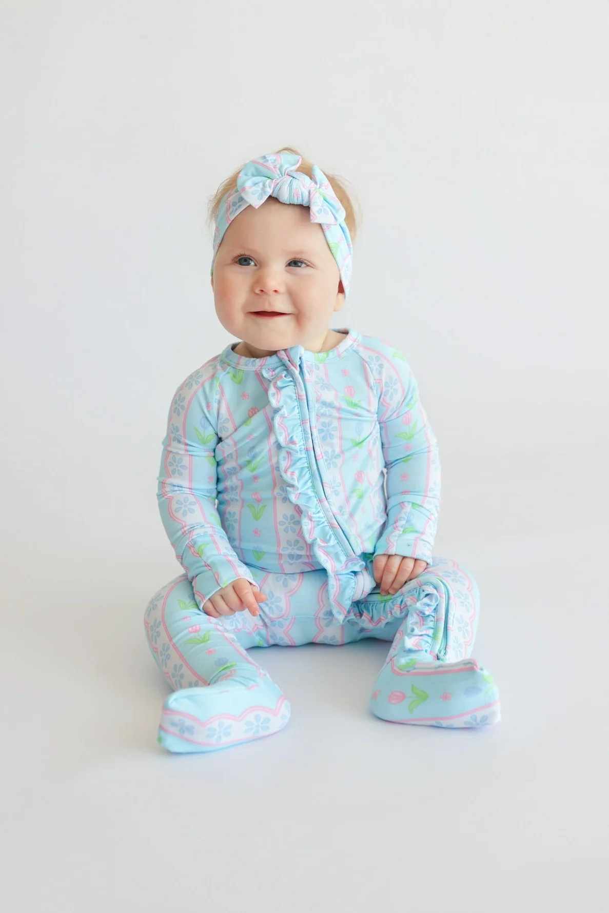 WHIMSY TULIP DREAM RUFFLE ROMPER