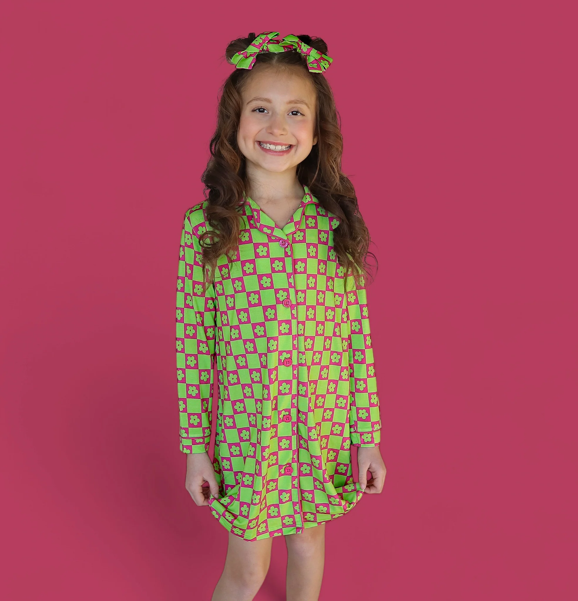 WILD DAISY CHECKERS GIRL'S DREAM GOWN - Image 12