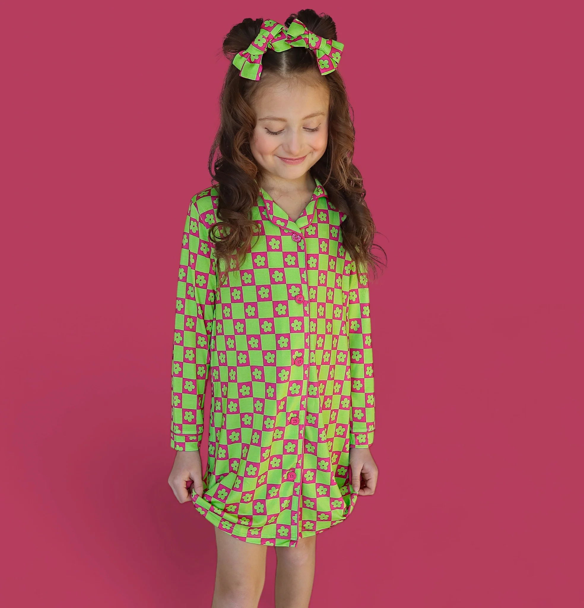 WILD DAISY CHECKERS GIRL'S DREAM GOWN - Image 14
