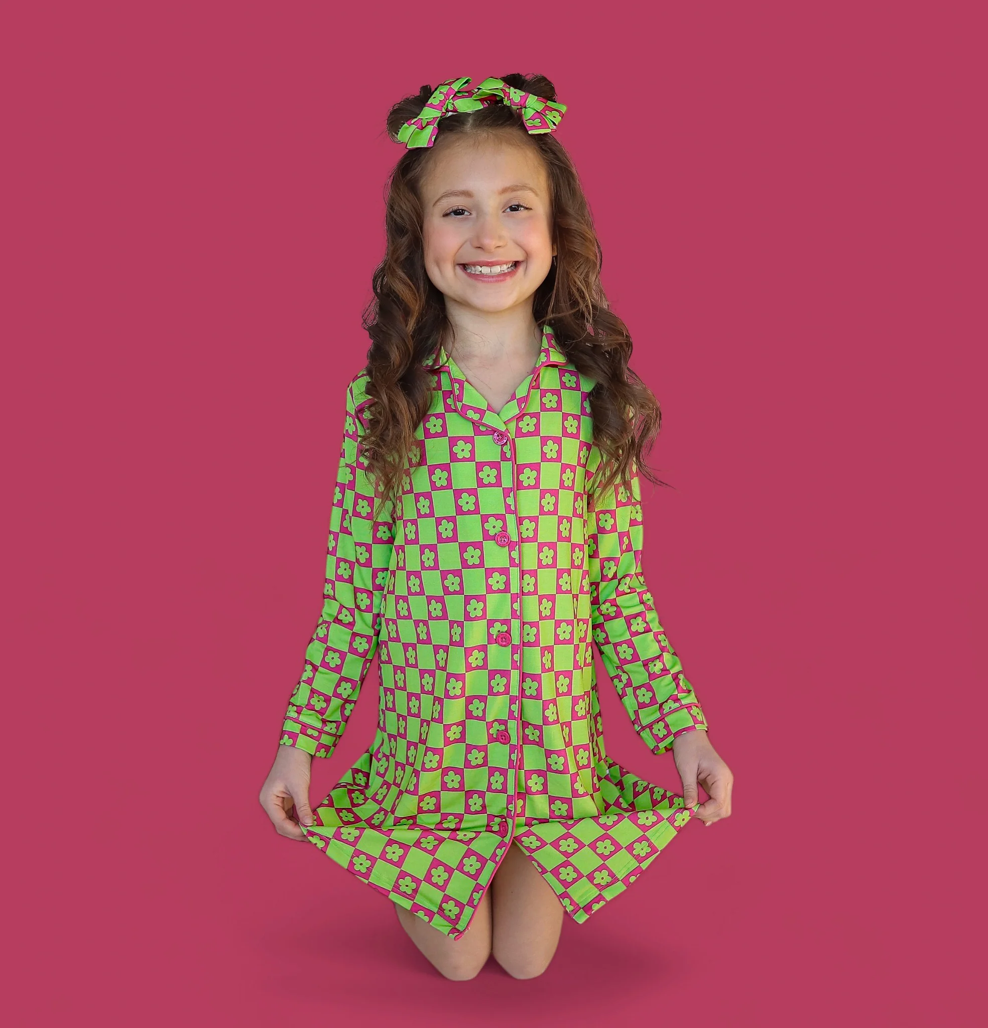 WILD DAISY CHECKERS GIRL'S DREAM GOWN - Image 15