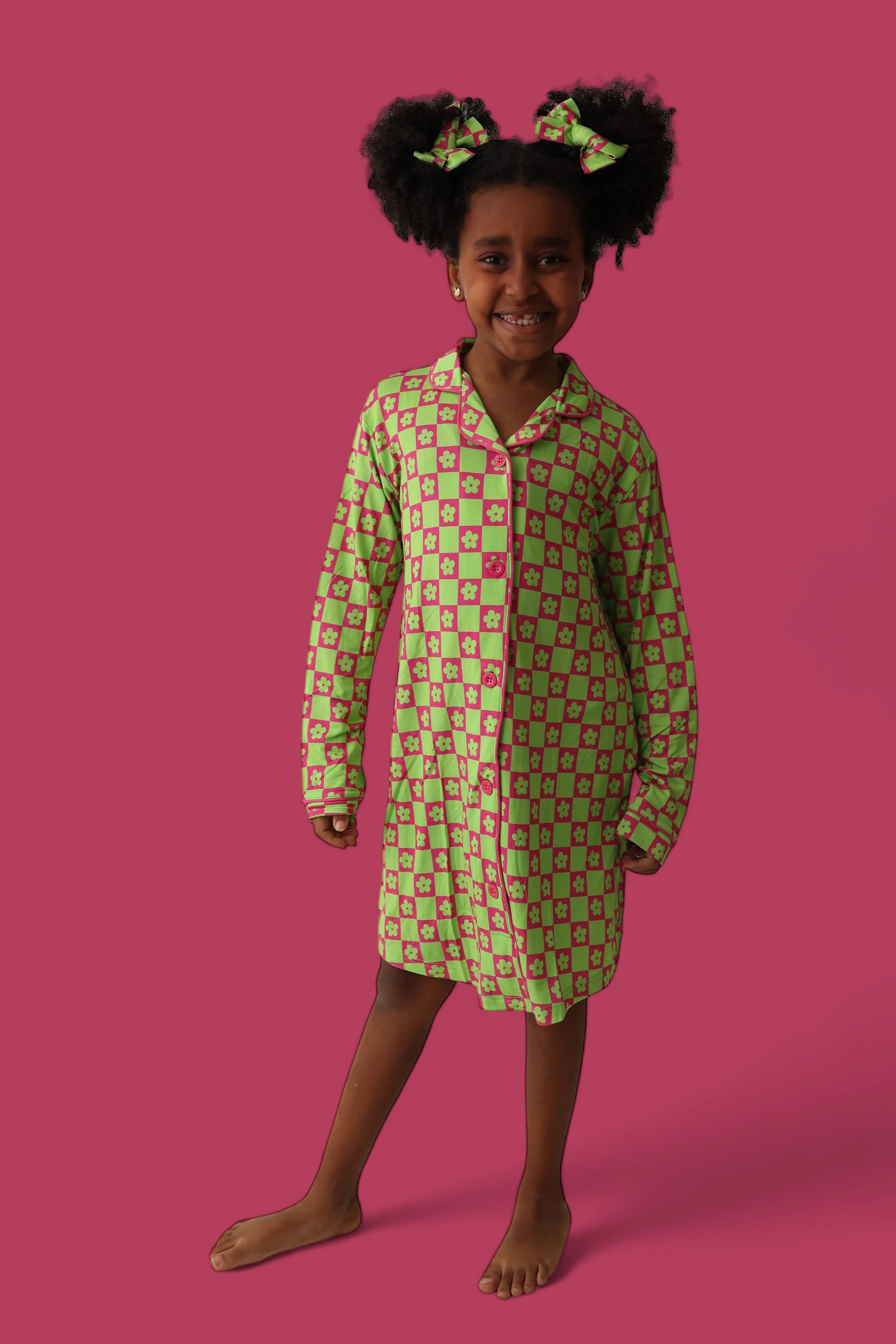WILD DAISY CHECKERS GIRL'S DREAM GOWN - Image 3