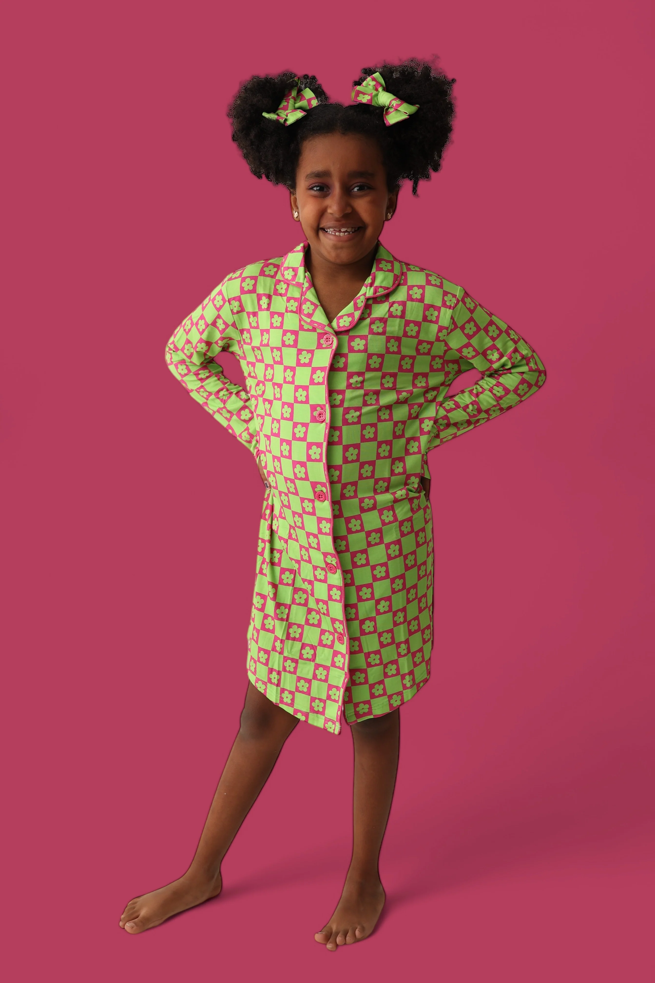 WILD DAISY CHECKERS GIRL'S DREAM GOWN - Image 5
